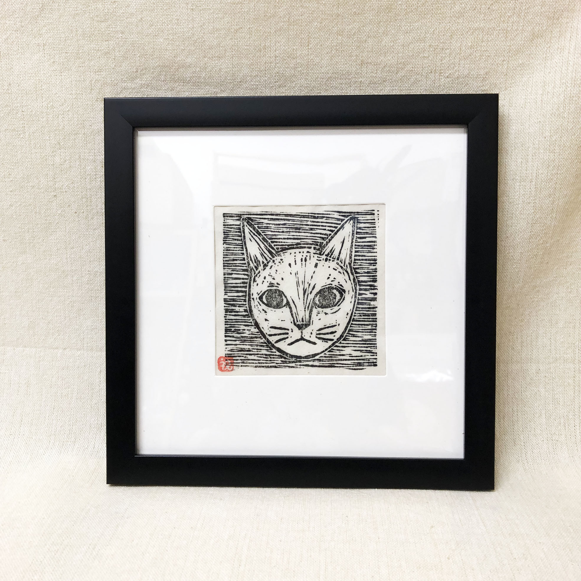 【大放出セール】 cat 少画集画、高級新品額・額装付、猫 ネコ ねこ 絵画