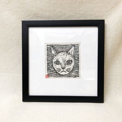 可愛い猫 肉筆画手書き20号 猫 ネコ【原画 ポストカードサイズ 色鉛筆画】 絵画 ちさと 通販