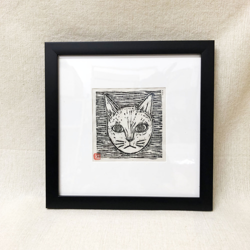 テクスチャーアート 猫が踏んじゃった！ 肉球 原画 ハンドメイド