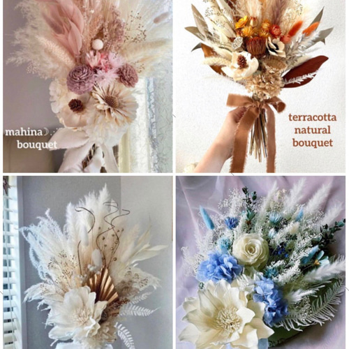 再販人気♡⃛ くすみピンク ウェディングブーケ ドライフラワーブーケ