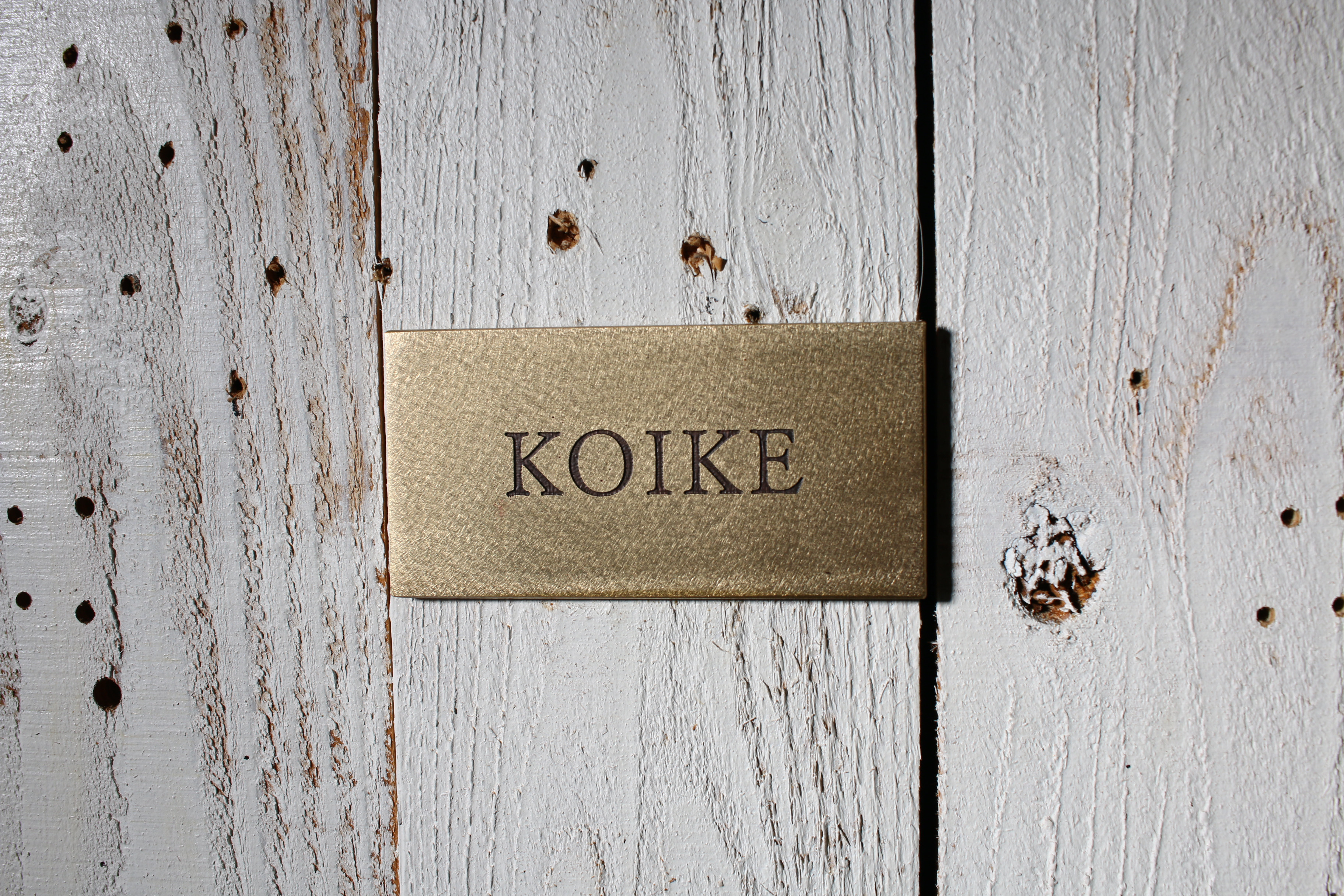 真鍮表札（真鍮生地）4サイズ　エッチング印字　クリアコーティング込み