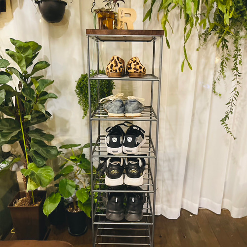 アイアン7段シェルフ シューズラック オーダーメイド ハンドメイド