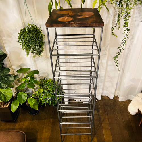 アイアン7段シェルフ シューズラック オーダーメイド