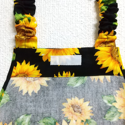 女の子　エプロン　ひまわり　100㎝　110㎝ 120㎝ 女の子エプロンひまわり100㎝110㎝ 120㎝