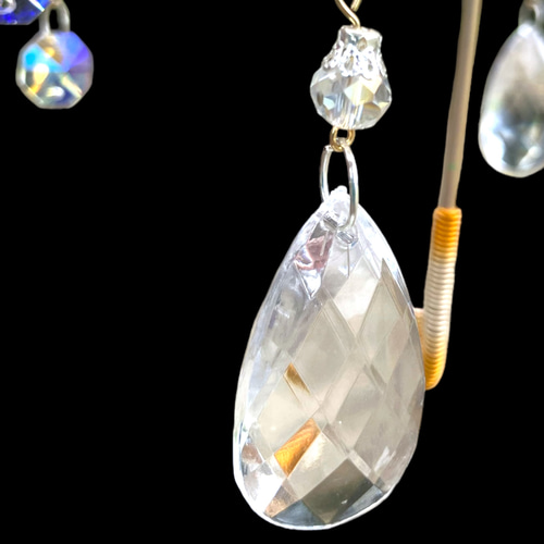 キラキラ癒しの雨と傘のシャンデリアサンキャッチャー サン