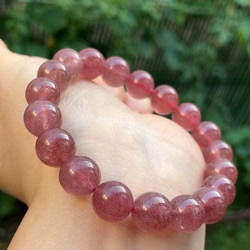 小唄 ★ブレスレット ストロベリークォーツ ♪ 353 小唄 様専用☆ブレスレット ストロベリークォーツ ♪ 353