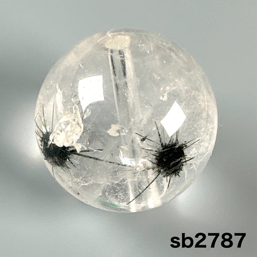 超レア　まりも水晶ホーライダイトインクォーツ　星水晶す マダガスカル産 星入り水晶 ( ホランダイトinクォーツ)/Hollandite