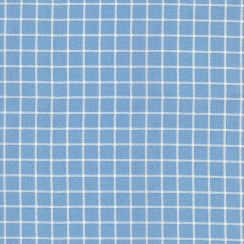 USAプリント！Moda モダ『ON THE FARM 水色チェック柄』～50㎝単位で