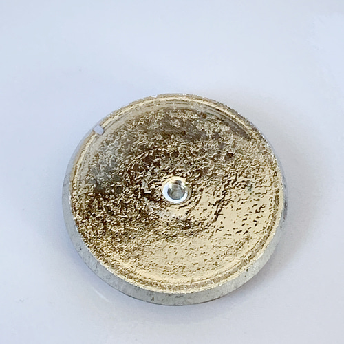チェコガラスカボション 鳳凰 ピンク/水色/ゴールド 27mm