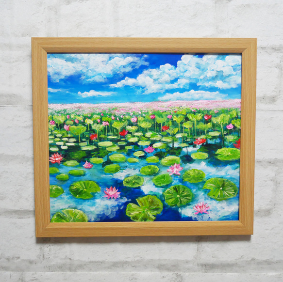 油絵 油彩 油彩画 絵 絵画 【青のお月見】 | HIROSHI1990