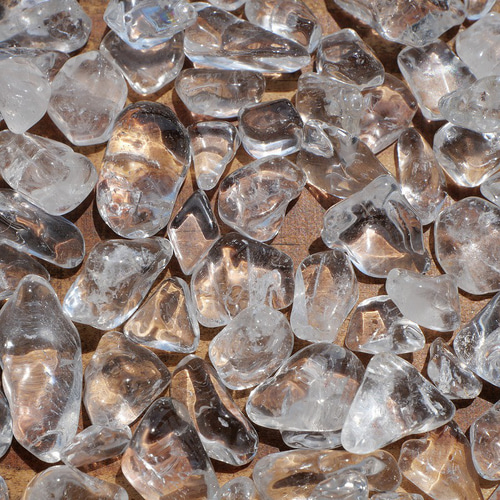 天然石 水晶 約60g分詰合せ(ブラジル産)クォーツ 約7～15mmさざれ石 穴 