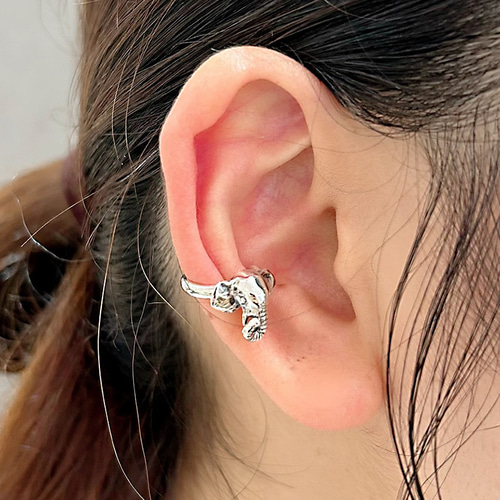 子ぞうイヤーカフ(右耳用) シルバーアクセサリー 動物モチーフ 
