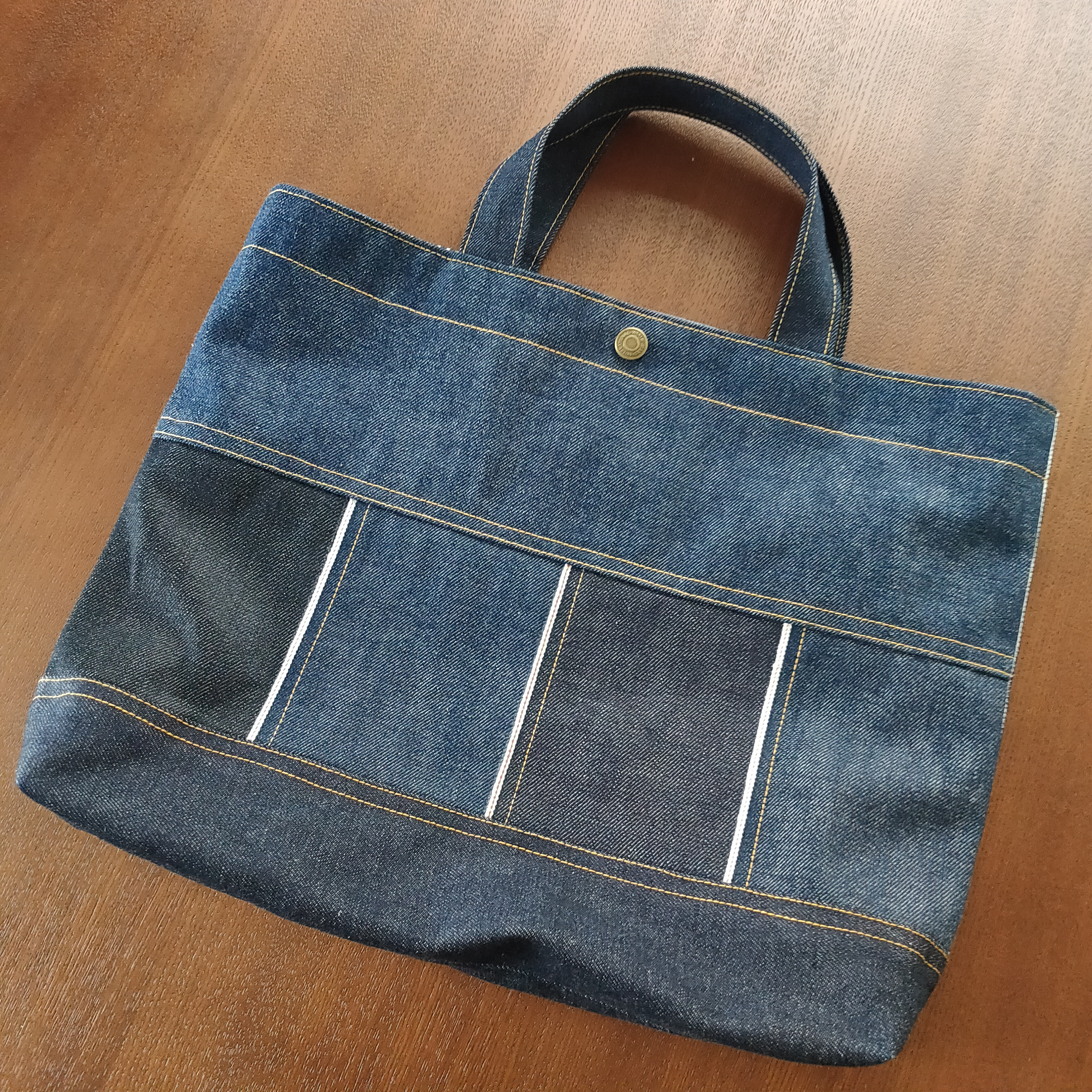 ㊻ トートバッグ ☆ 岡山デニム ヒッコリー セルビッチ 赤耳