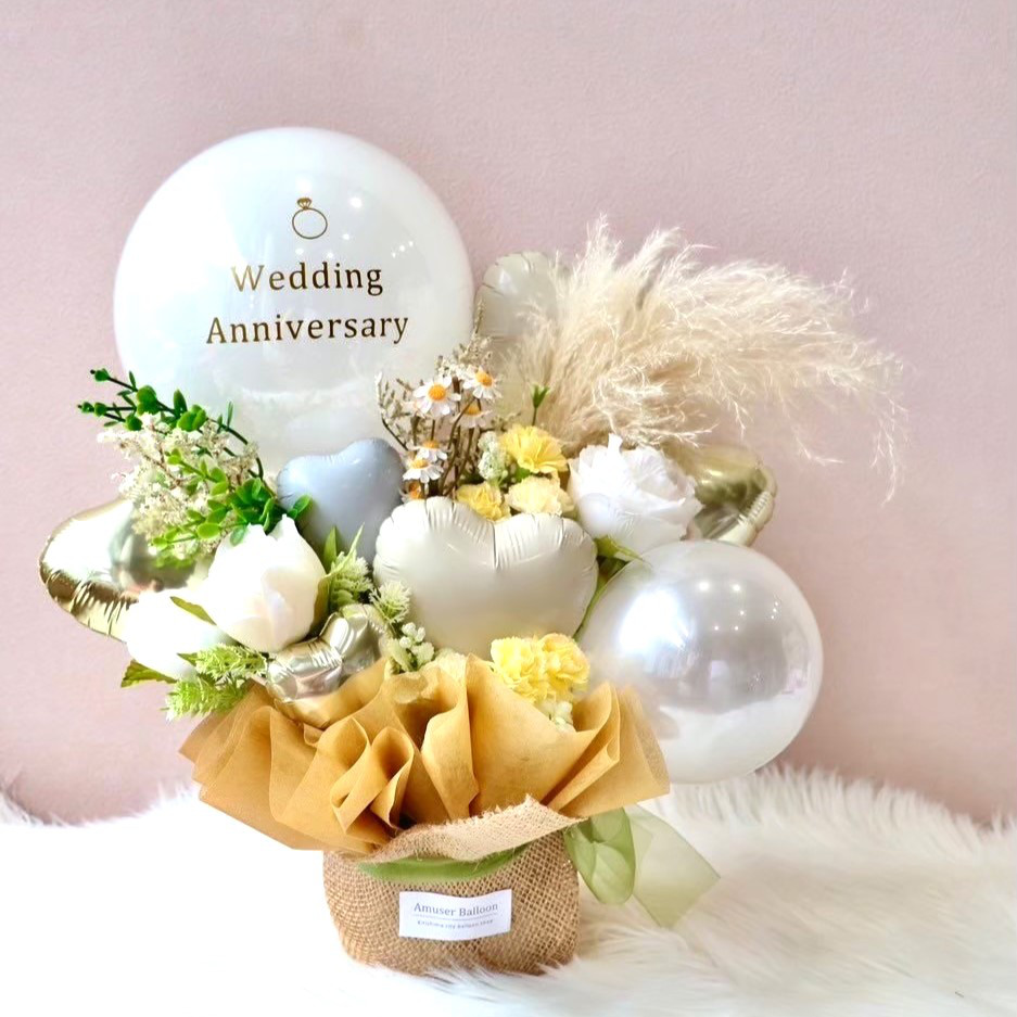 アレンジメントNo.59♥パンパスグラス入りアレンジメント　卒業式　発表会　開店祝い　周年祝い