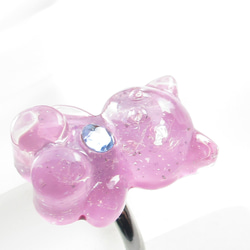 クォーツのにゃん吉は、平和な一日を好むから、今日も日向ぼっこしています♪(創作リング)SR883 3枚目の画像