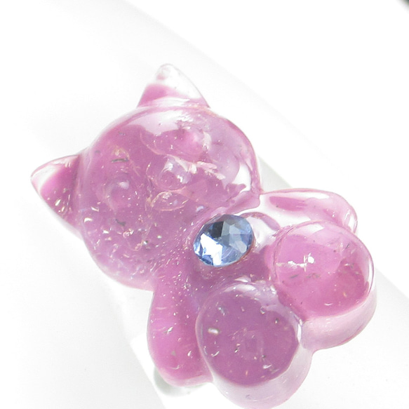 クォーツのにゃん吉は、平和な一日を好むから、今日も日向ぼっこしています♪(創作リング)SR883 2枚目の画像