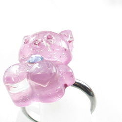 クォーツのにゃん吉は、平和な一日を好むから、今日も日向ぼっこしています♪(創作リング)SR883 4枚目の画像