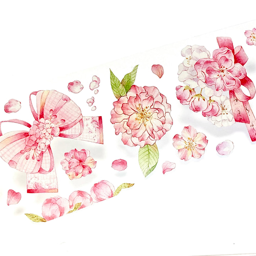 【K117】海外マスキングテープ　切り売り　お花　薔薇　コラージュ　装飾 海外マスキングテープ 薔薇 花等 切り売り 装飾マステ 装飾