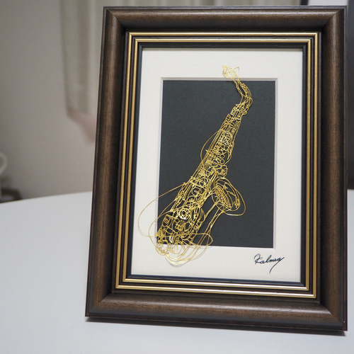 切り絵】平面/アルトサックス/キャビネサイズ 切り絵 軽本美杏 通販