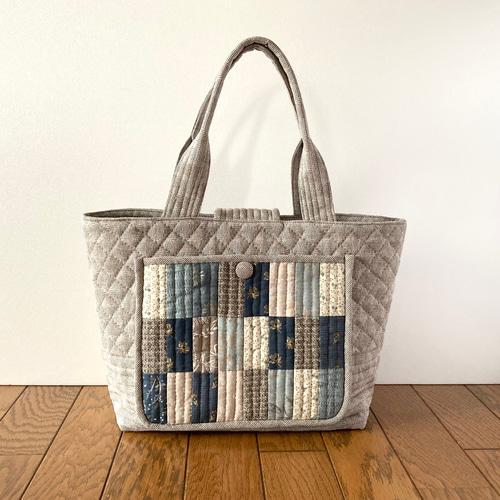 大型パッチワークキルトバッグ トートバッグ lilla＊ 通販