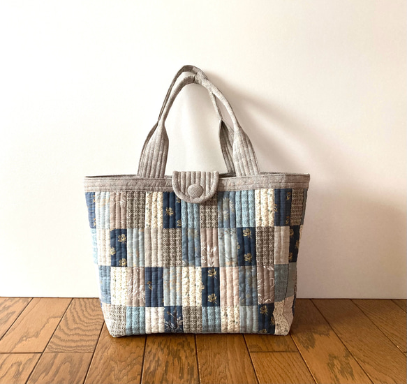大型パッチワークキルトバッグ トートバッグ lilla＊ 通販
