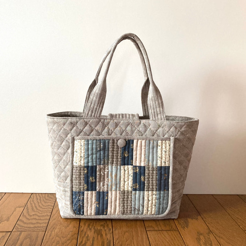 大型パッチワークキルトバッグ トートバッグ lilla＊ 通販