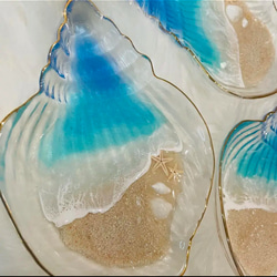 海のジュエリートレイ レジンアート 小物入れ アクセサリー トレイ 海