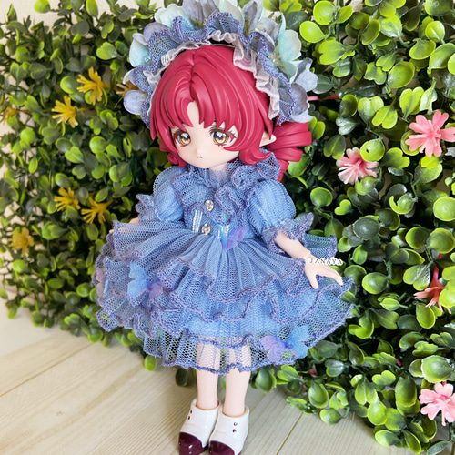 JANAYA オビツ11服 ボニーバニー服 おしゃれブルー蝶付きワンピース 3