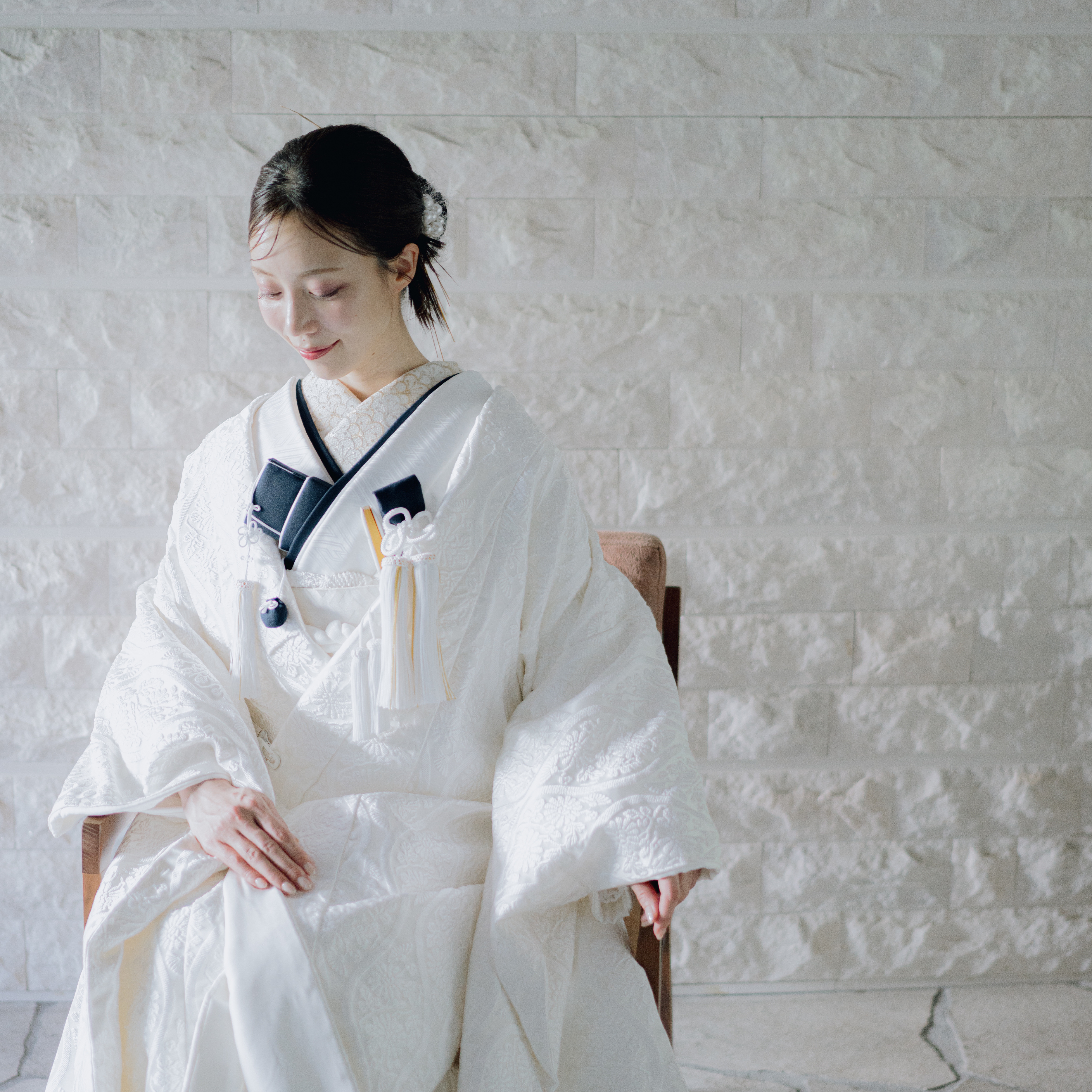 花嫁和装　はこせこ　かいけん　差込伊達衿 3点セットネイビー