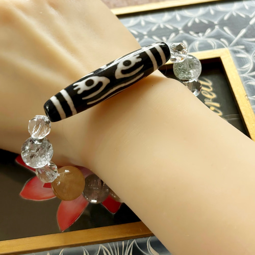 特別出品 開光 ザキラム天珠 ブレスレット dzi * ΚΑйON * 通販|Creema(クリーマ) 17994184 特別出品 開光 ザキラム天珠 ブレスレット dzi * ΚΑйON * 通販|Creema(クリーマ) 17994184