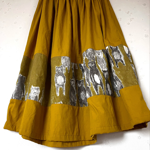 ミナペルホネンalive フレアースカートマキシ丈 M〜LL