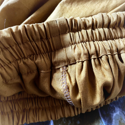 ミナペルホネン alive mustard ボリューム フレアースカート マキシ丈