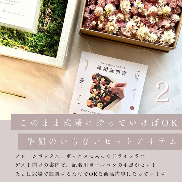 ゲスト参加型結婚証明書 フラワーボックス felice 7枚目の画像