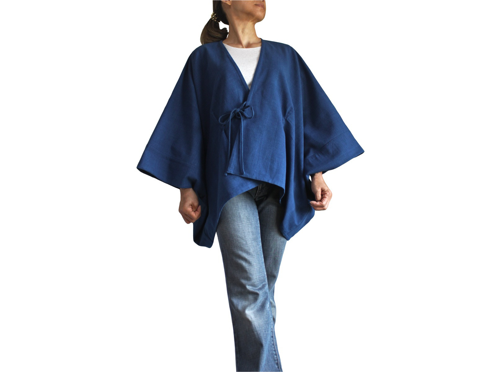 ジョムトン手織り綿の短羽織り（JFS-187-03）