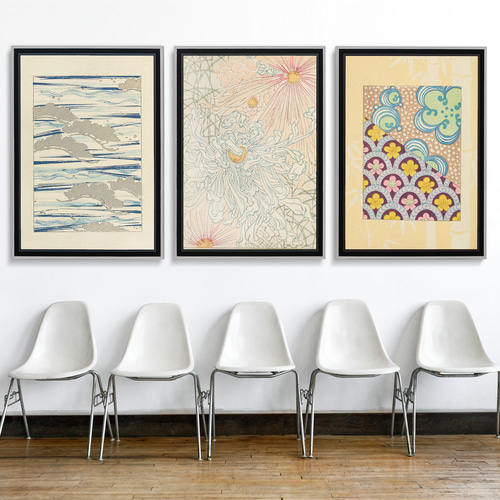 和モダンなアート額絵 楽天市場】よつめ染布舎 和紙額絵 楽園 絵画 版画 インテリア