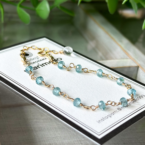 希少！レア！14kgfミントガーネットブレスレット 極上ルース品質】【1点限定】ロードライトガーネット