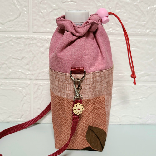 ハンドメイド ペットボトルカバー500ml ペットボトルホルダー 和柄花柄