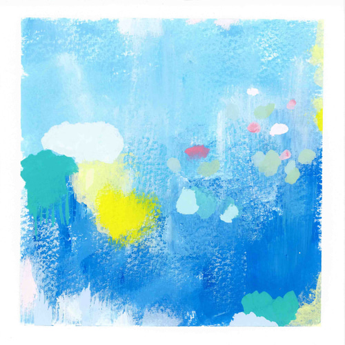 原画 『きみの色シリーズ』水彩紙 額付き[原画 絵画 抽象画 現代