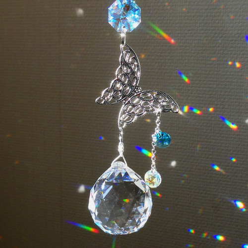 さーちん6点お纏めページ✩.*˚ SWAROVSKIサンキャッチャー new☆ディープシー ダークなブルー 高品質 クリスタルサン