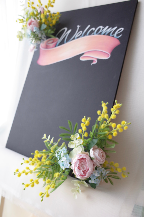 ミモザのWelcomeボード 