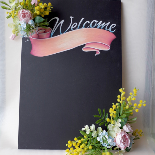 ミモザのWelcomeボード ウェルカムボード flowerparty 通販 17995047