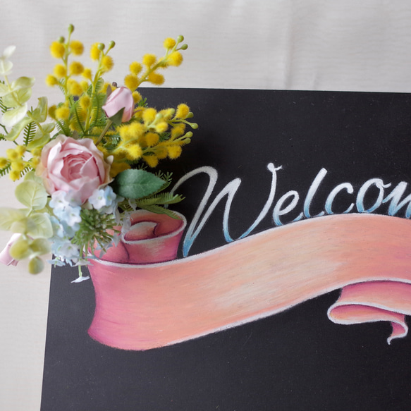 ミモザのWelcomeボード 