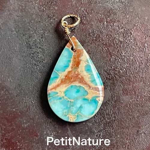 シーセディメントジャスパーのペンダントトップ ペンダント