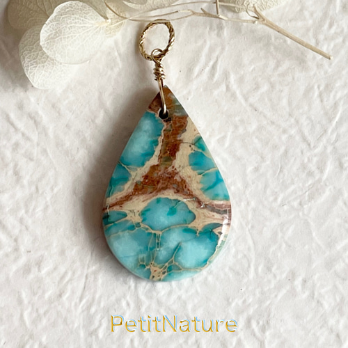 シーセディメントジャスパーのペンダントトップ ペンダントトップ