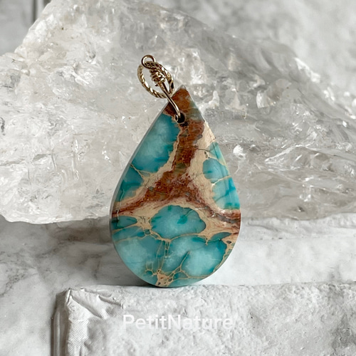 シーセディメントジャスパーのペンダントトップ ペンダントトップ