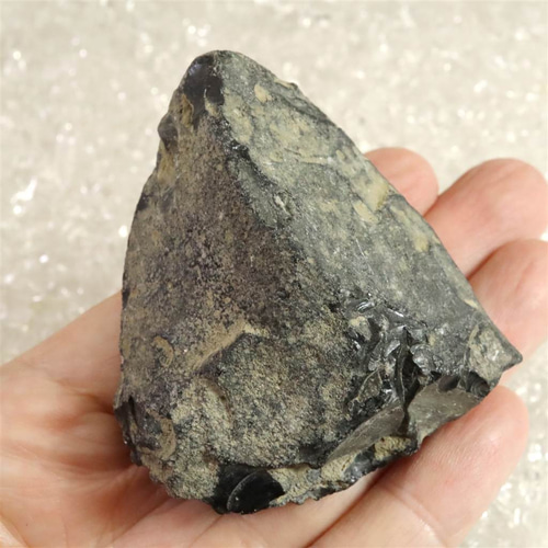 隠岐の島 黒曜石 原石 ディレクトリーカード付 97.0g #48447 天然石