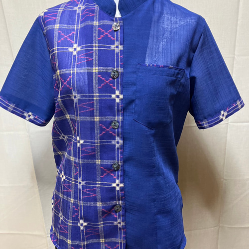 紅型　マオカラー　かりゆしウェア　沖縄 紅型マオカラーかりゆしウェア沖縄