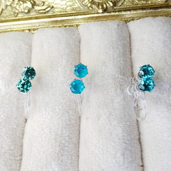 イヤリング出来ました☆ 奇跡の輝き パライバトルマリン 人工宝石