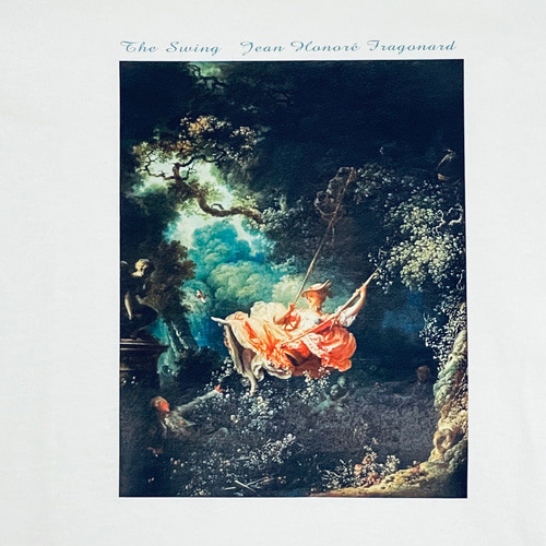 フラゴナール ぶらんこ 綿5.6オンスTシャツ 白 SML有 Tシャツ chaya