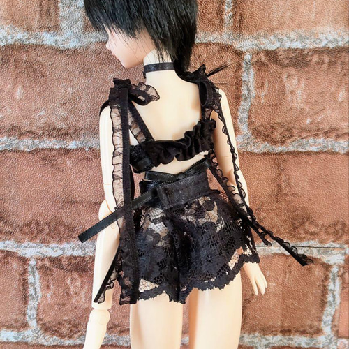 ドール服 リカちゃん 27cmドール 地雷系 水着風セットアップ